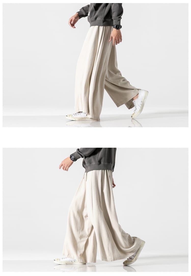 男性用のゆったりチャイナパンツ