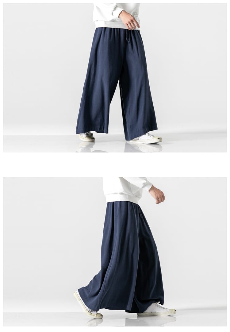 メンズのチャイナ袴パンツ