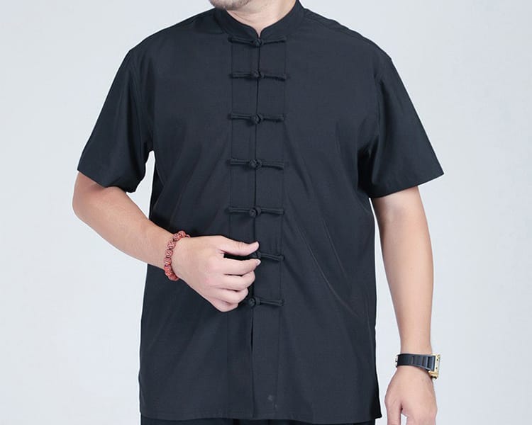 メンズのがっちり体型チャイナシャツ
