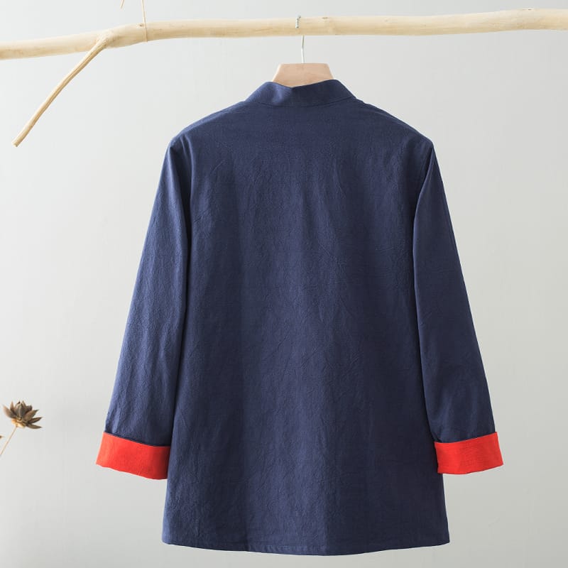 性用の肥満体型の中華風カジュアルジャケット