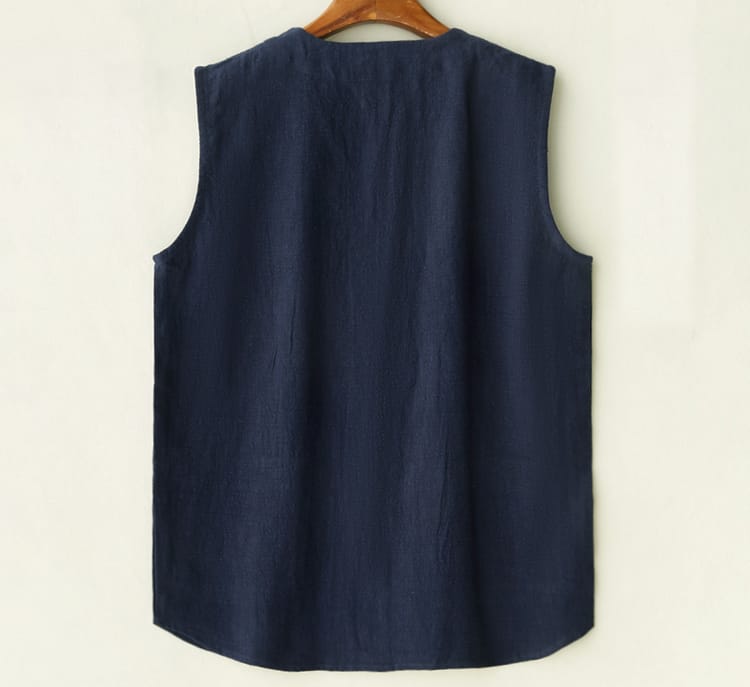 男性用の中華風カジュアルベスト
