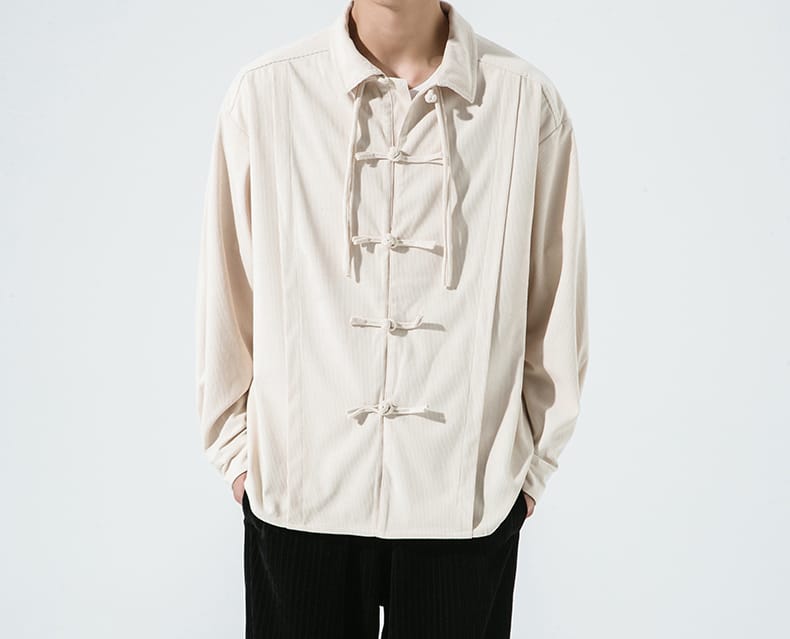 男性用の立ち襟のシャツ