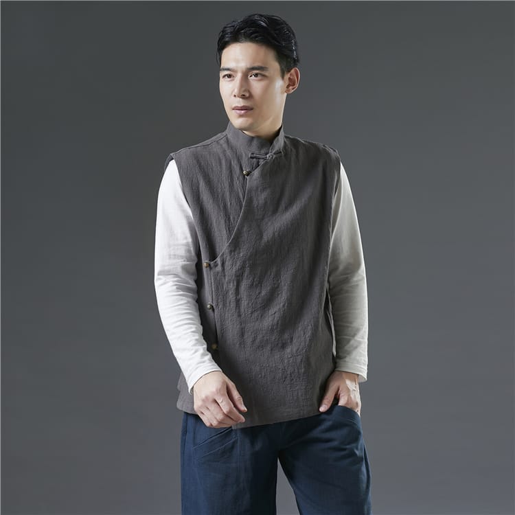 男性用の斜め襟チャイナベスト