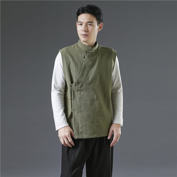 メンズのノースリーブのチャイナ服