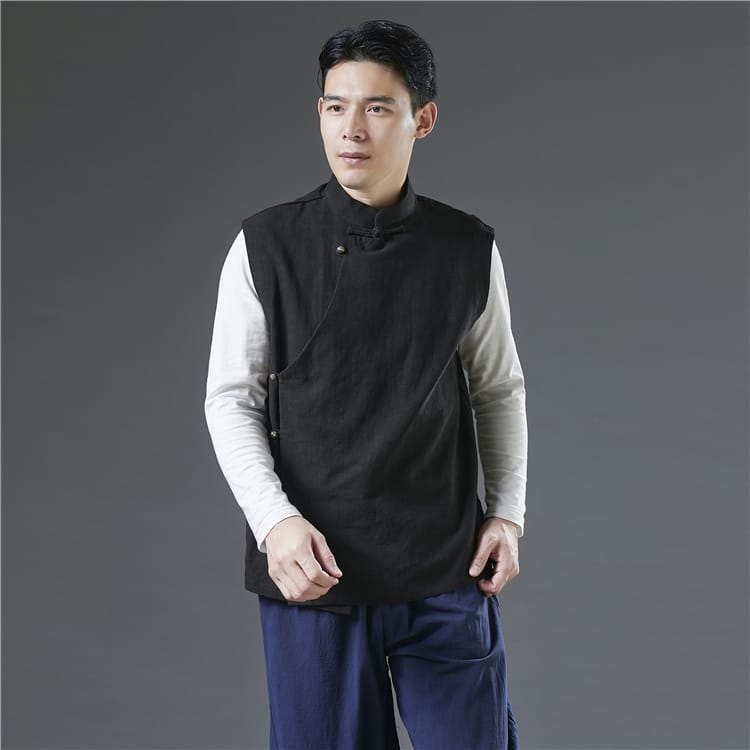 メンズのチャイナボタンの服