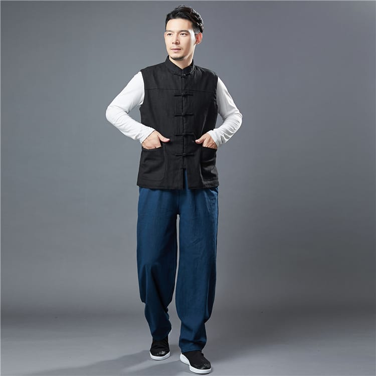 男性用のノースリーブのチャイナ服