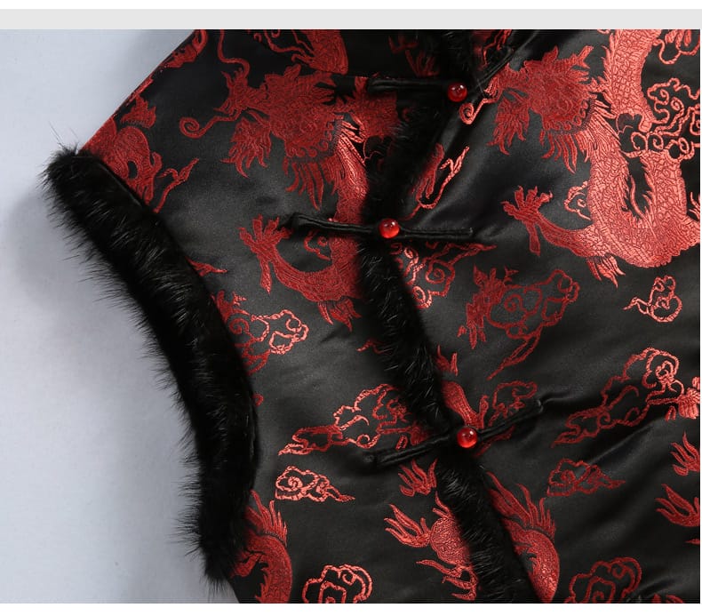 男性用の斜め襟チャイナベスト