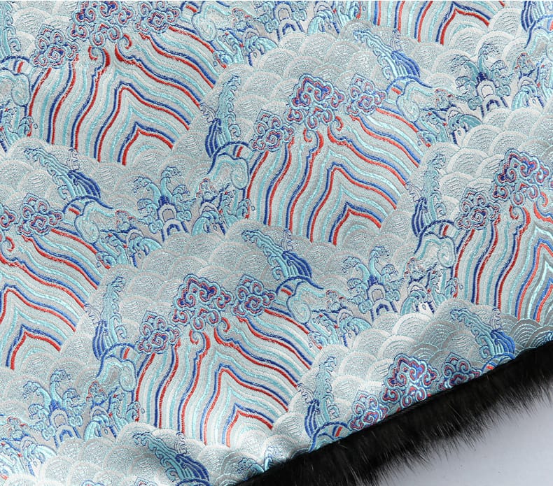 男性用の漢服ミンクファーベスト