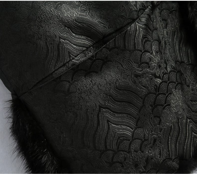 男性の唐装ミンクファーベスト