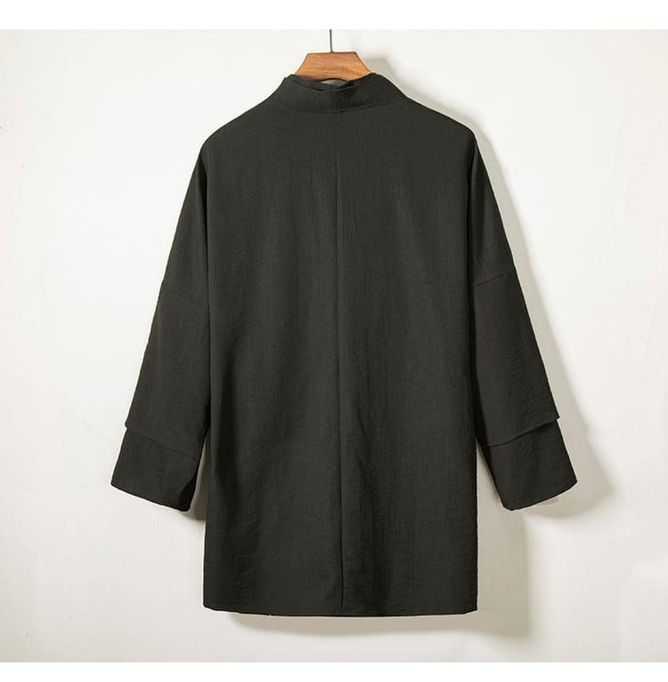 メンズのチャイナロングジャケット