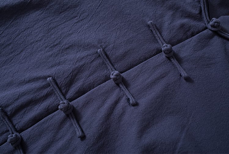 男性用の中華風のフリースロングジャケット