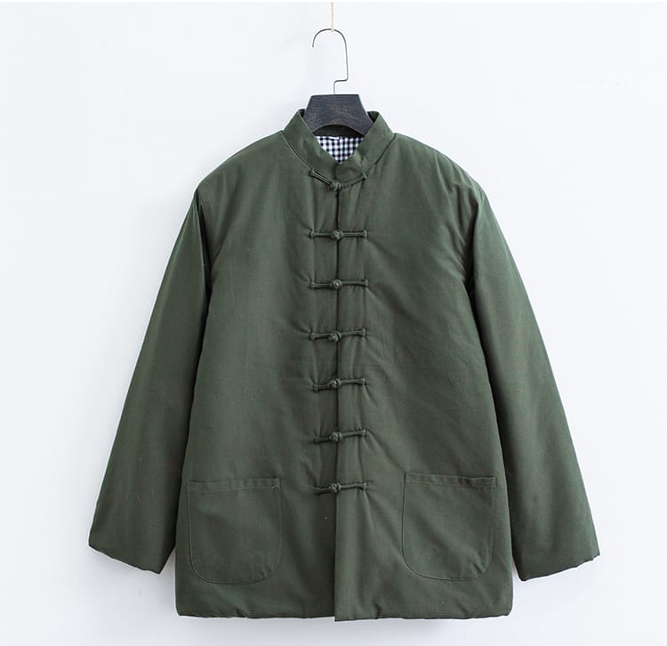 メンズの防寒チャイナコート