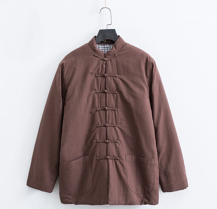 男性用の中綿冬用カンフージャケット