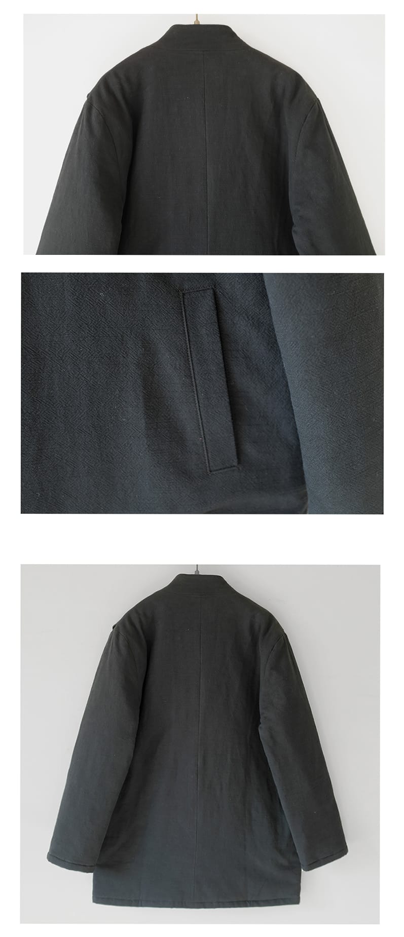 メンズのチャイナ中綿コート