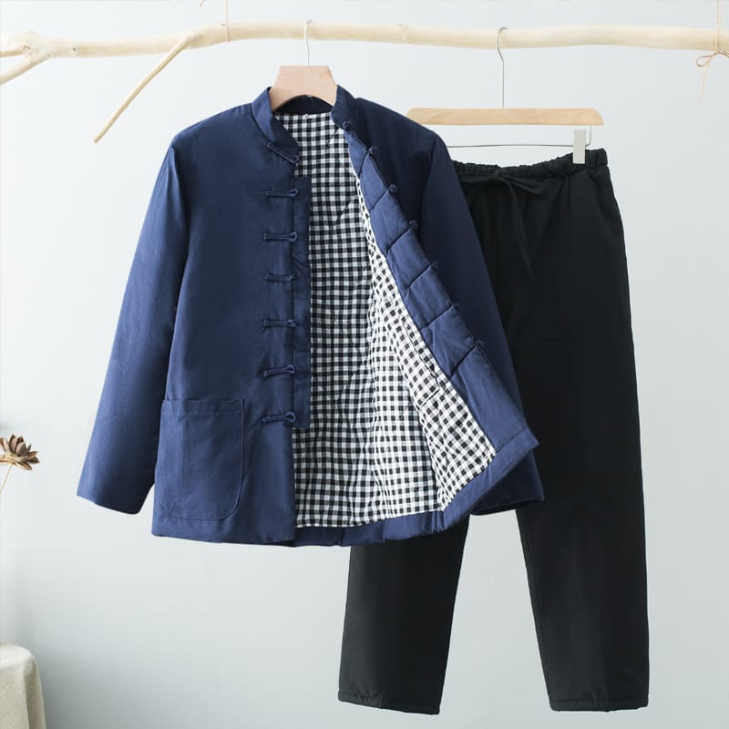 男性用のチャイナボタンの服