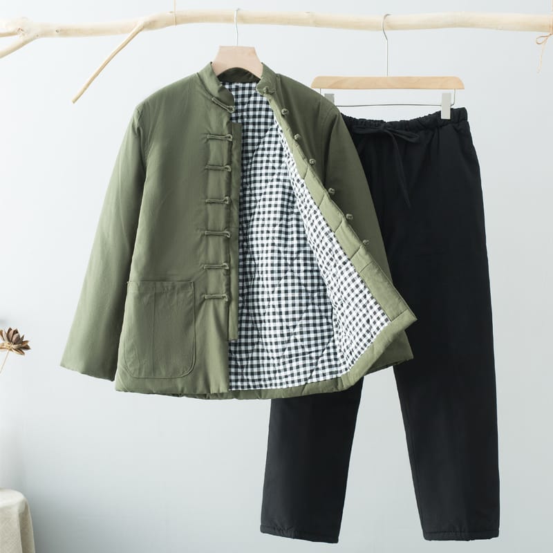 メンズの防寒カンフー服上下