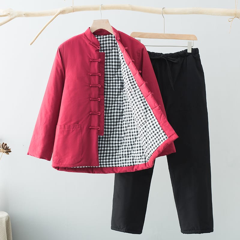 メンズの暖かい防寒チャイナ服