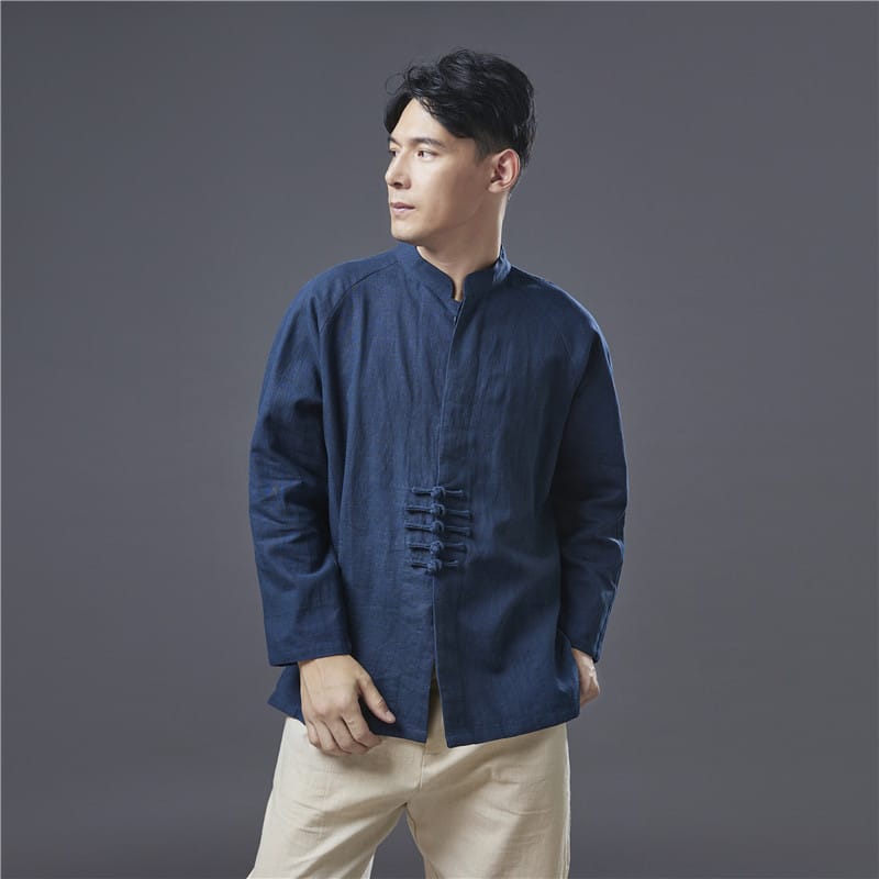 男性用のチャイナボタンの服