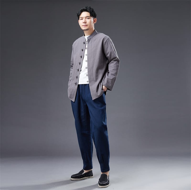 男性用のカジュアルなカンフー服