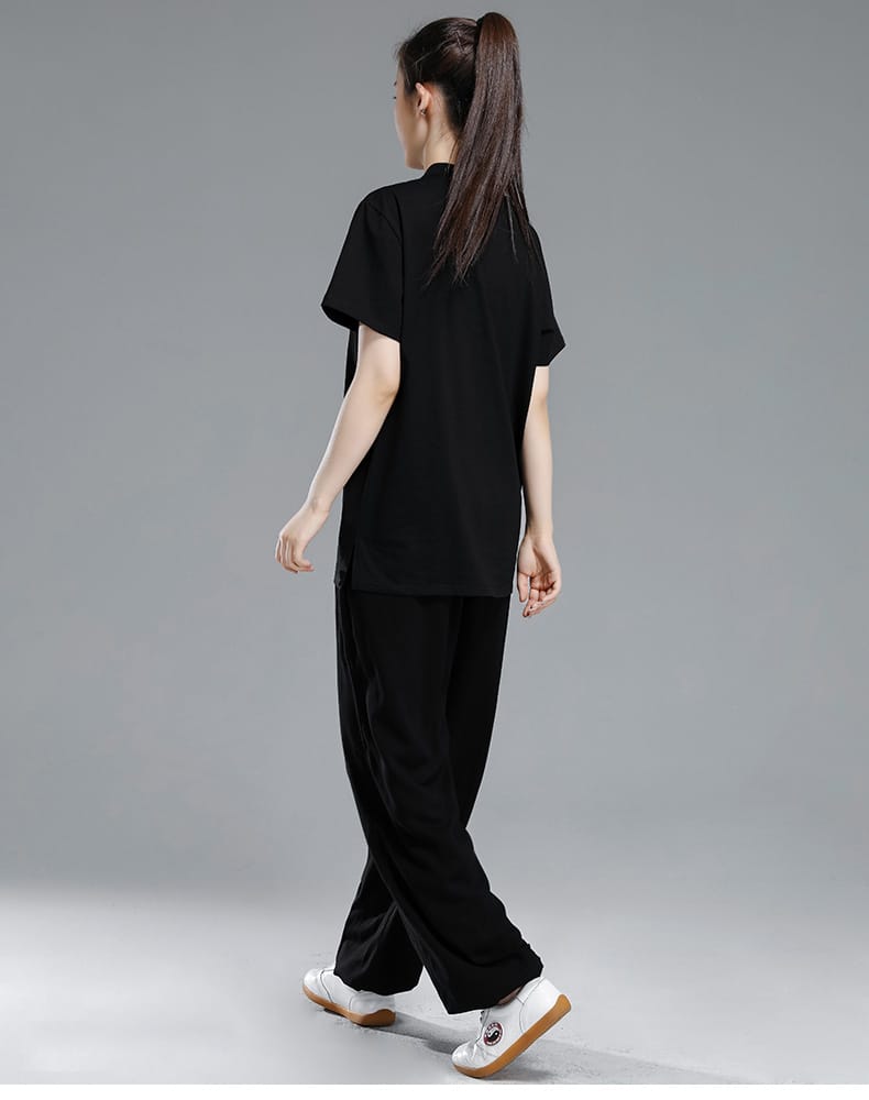 太極拳の半袖トレーニングスーツ