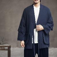 道士服イメージしたミドル丈ジャケット。日本の男羽織に似たシックなアイテムです。