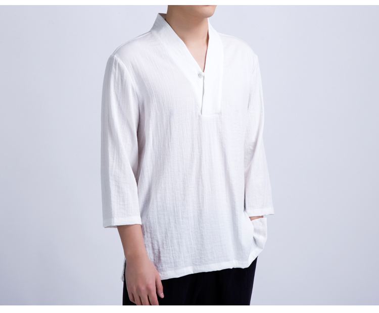 中華風の７部袖Tシャツ