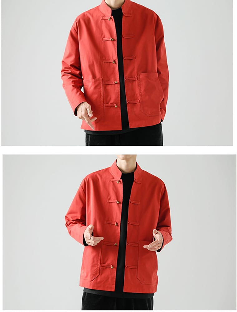 男性用のチャイナボタンのジャケット