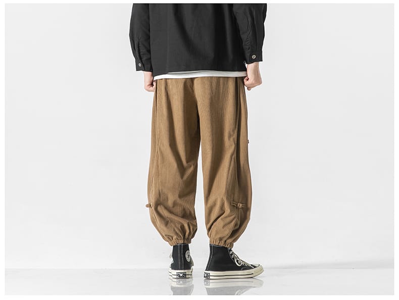 メンズのチャイナ風エスニックパンツ