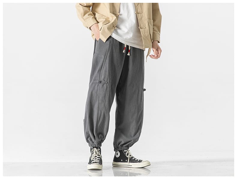 メンズのチャイナ風袴パンツ