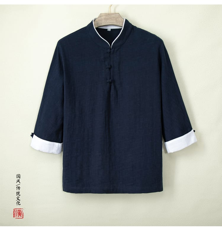 チャイナ風のメンズシャツ