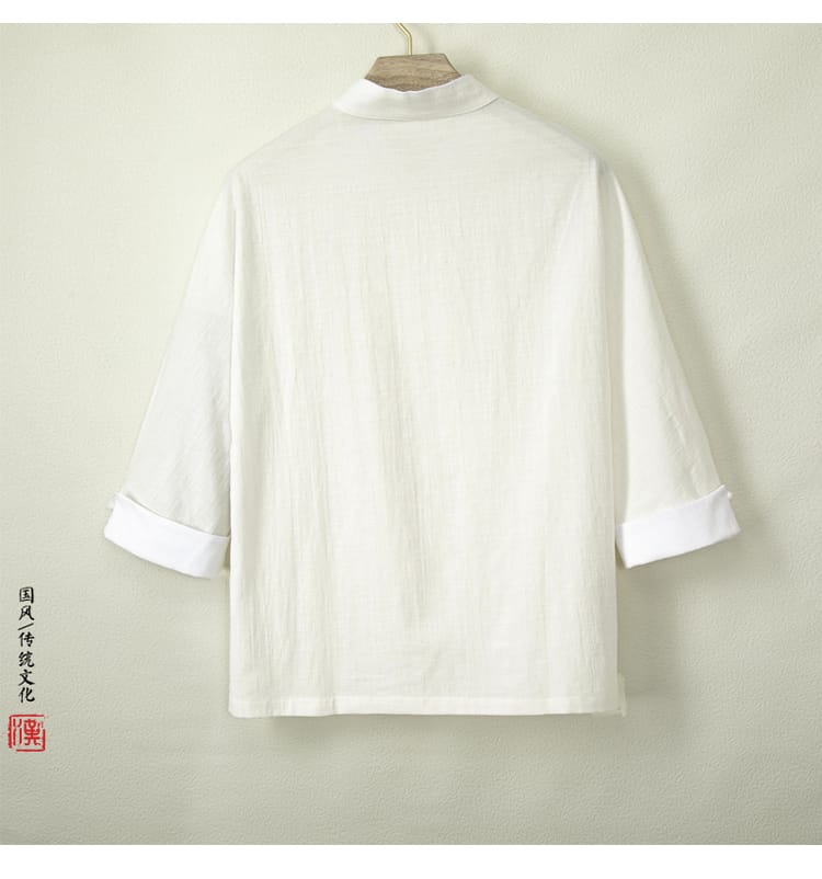 7分袖のチャイナシャツ