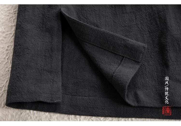 メンズの交差襟ジャケット