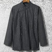 ウール混を使用した暖かなチャイナジャケット。少し軍服っぽい重厚なイメージです。