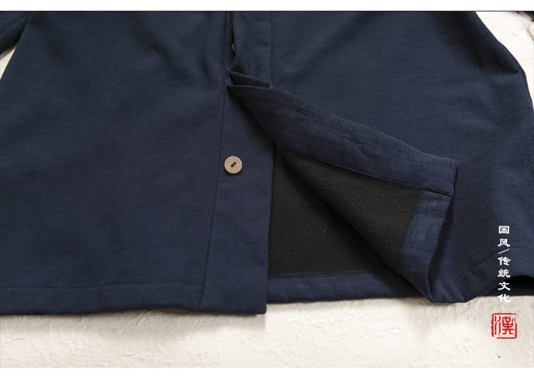 メンズのチャイナ風フリースジャケット