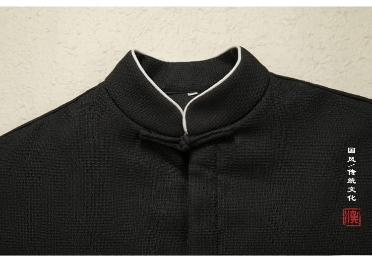 ベルベット起毛がついた中華風メンズジャケット