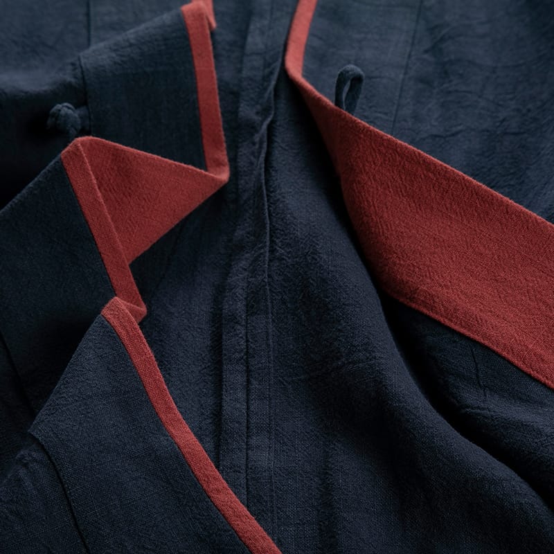 男性のチャイナカーディガン