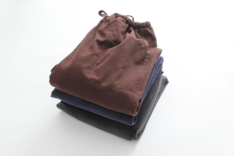 メンズのフリースチャイナパンツ