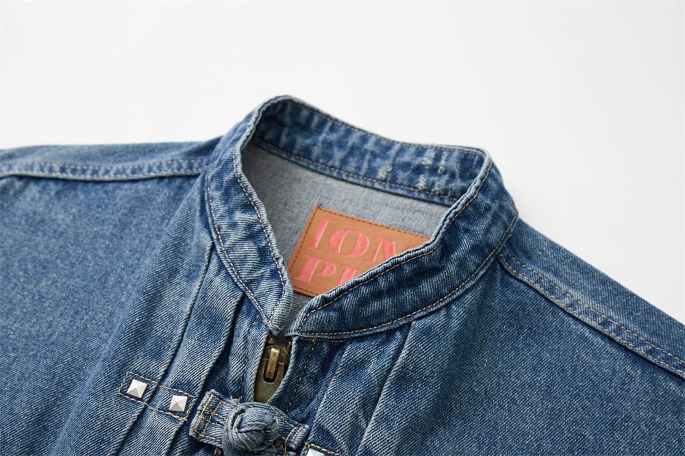 中華風のデニムジャケット