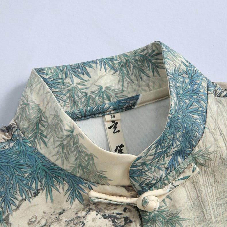 メンズの中国のカンフー半袖シャツ