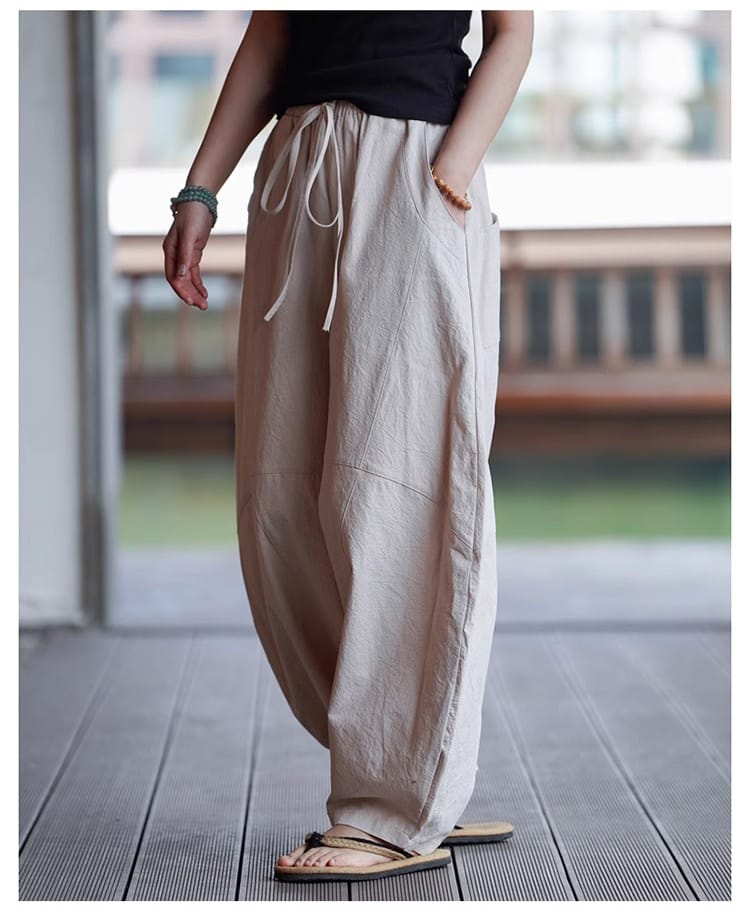 メンズのチャイナ風パンツ