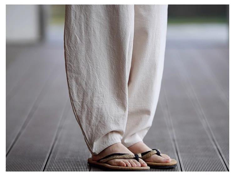 メンズのチャイナ風エスニックパンツ