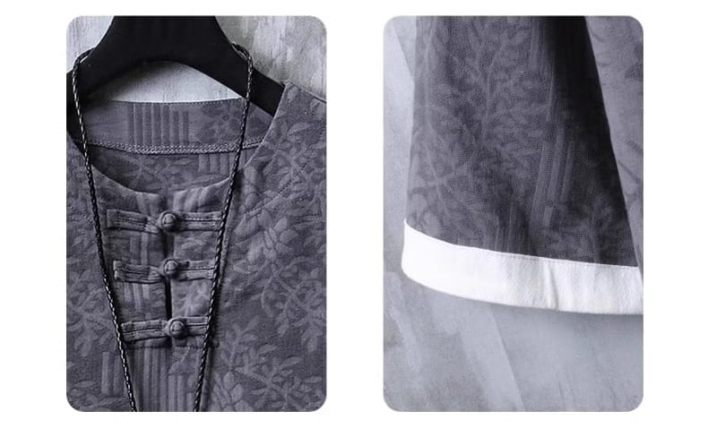 男性用のチャイナ半袖Tシャツ