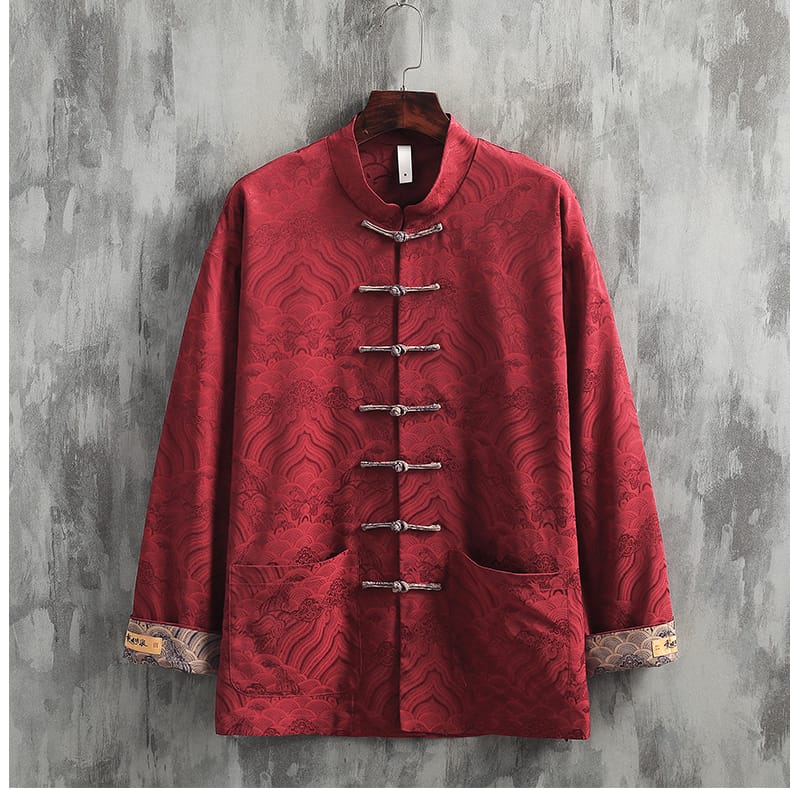 男性用のサテンチャイナ服