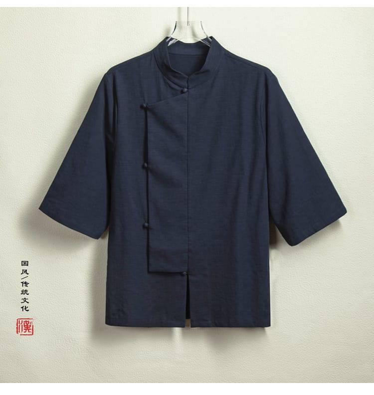 チャイナ風のメンズシャツ