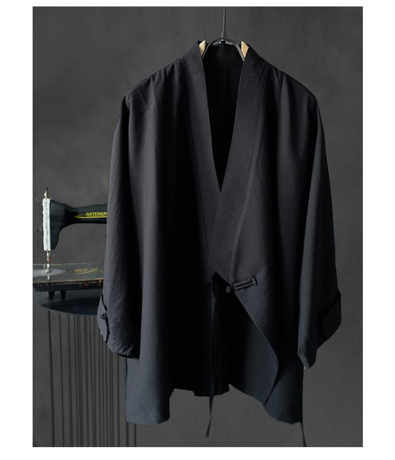 9分袖のチャイナシャツ