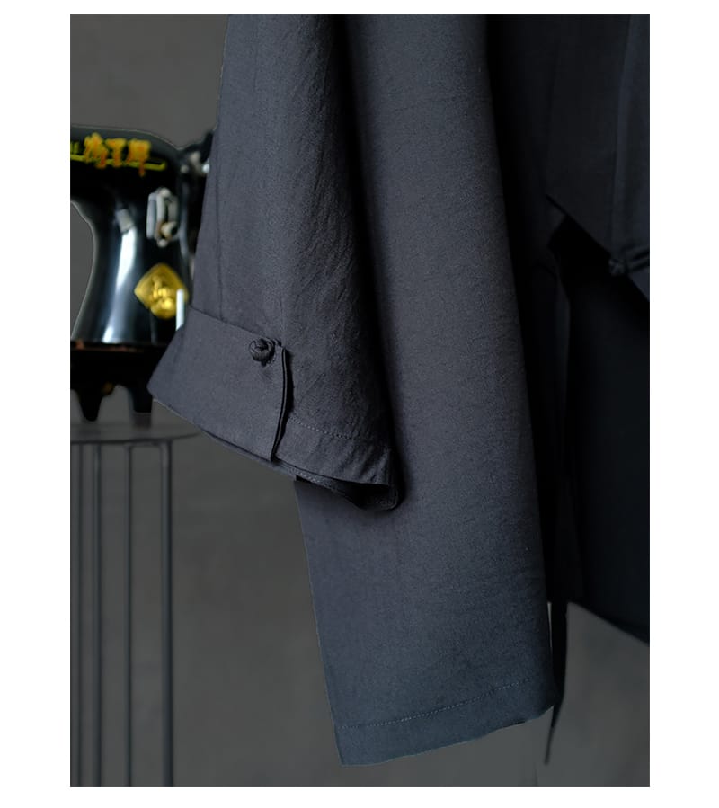 9分袖の中華風シャツ