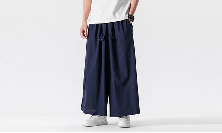 メンズのチャイナ風パンツ