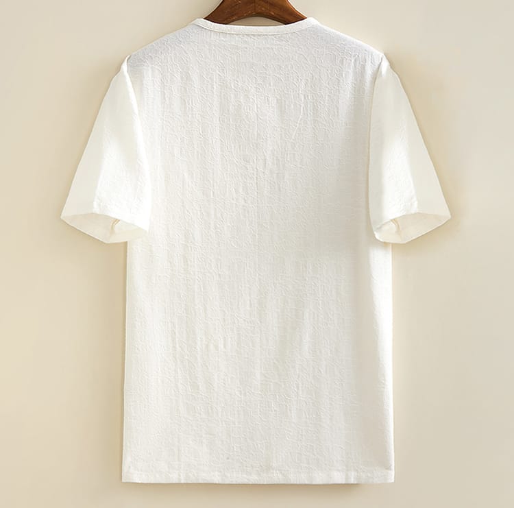 メンズのチャイナボタンチャイナTシャツ