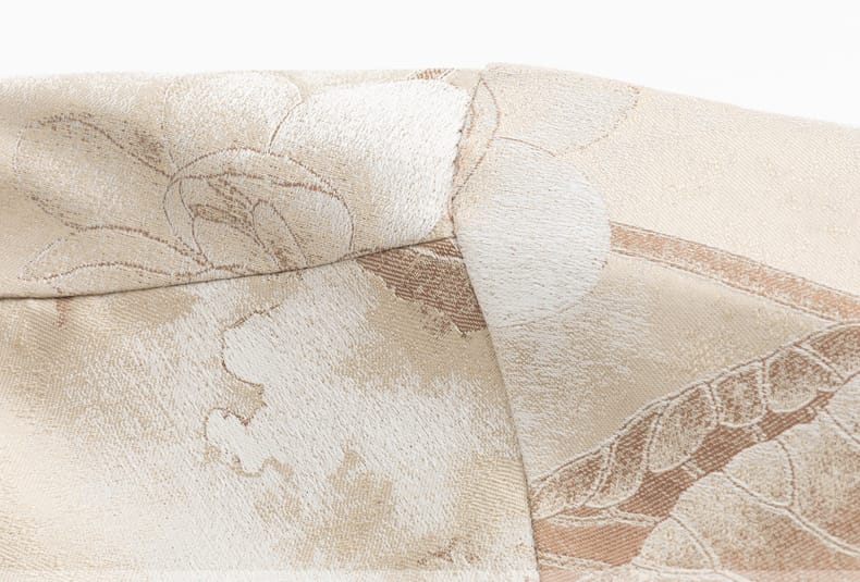 墨蓮柄をプリントしたチャイナジャケット