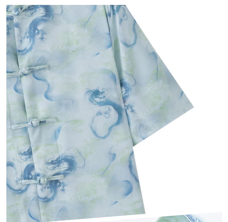 メンズの中華風カジュアルシャツ